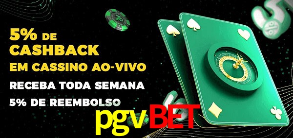Promoções do cassino ao Vivo pgvbet